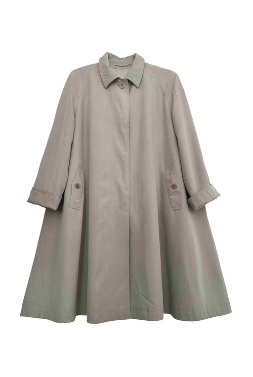 Beige flared trench coat