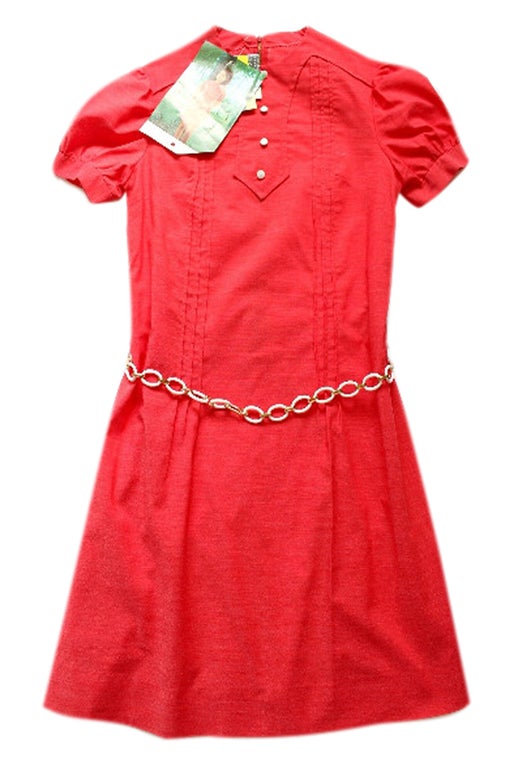 Dress with chain belt
