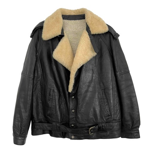 Leather bomber