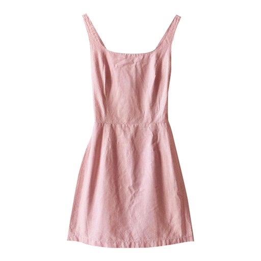 Backless gingham dress