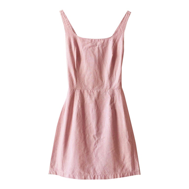 Backless gingham dress