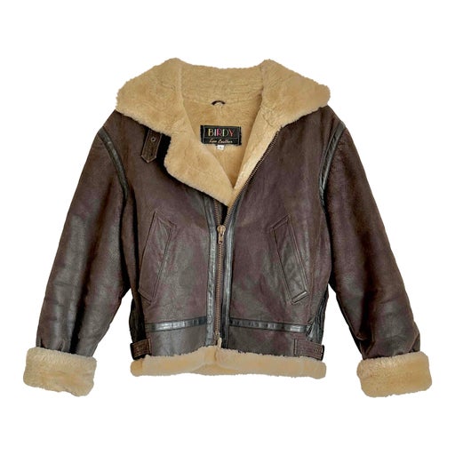 Leather bomber