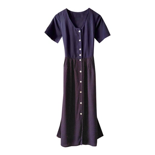 Robe longue à pois