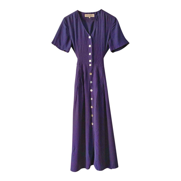 Robe longue à pois