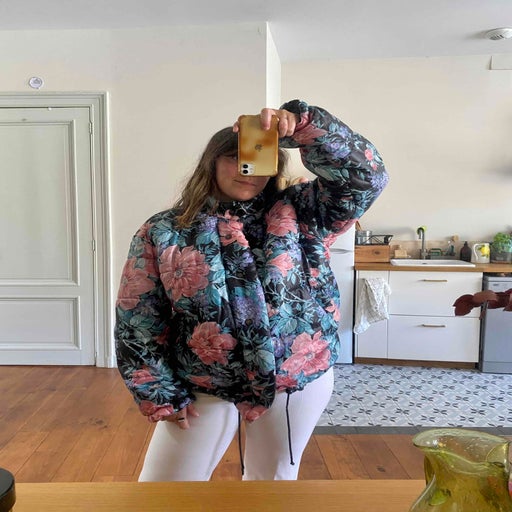 Floral down jacket