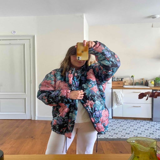 Floral down jacket