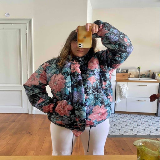 Floral down jacket