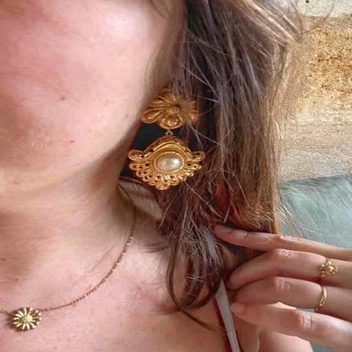Nina Ricci clip-on earrings, in brass