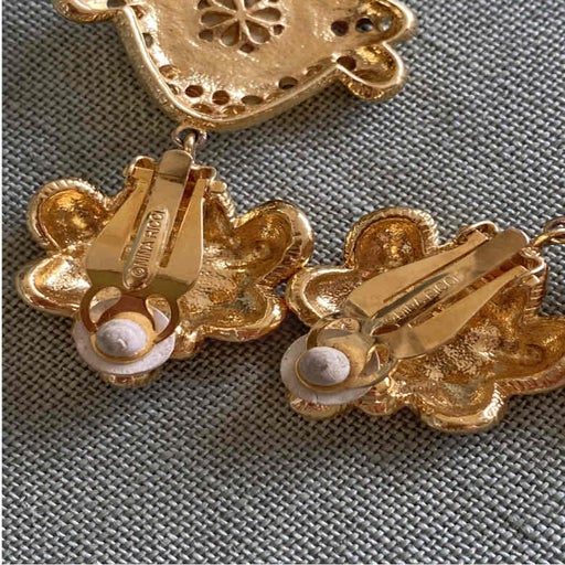 Nina Ricci clip-on earrings, in brass