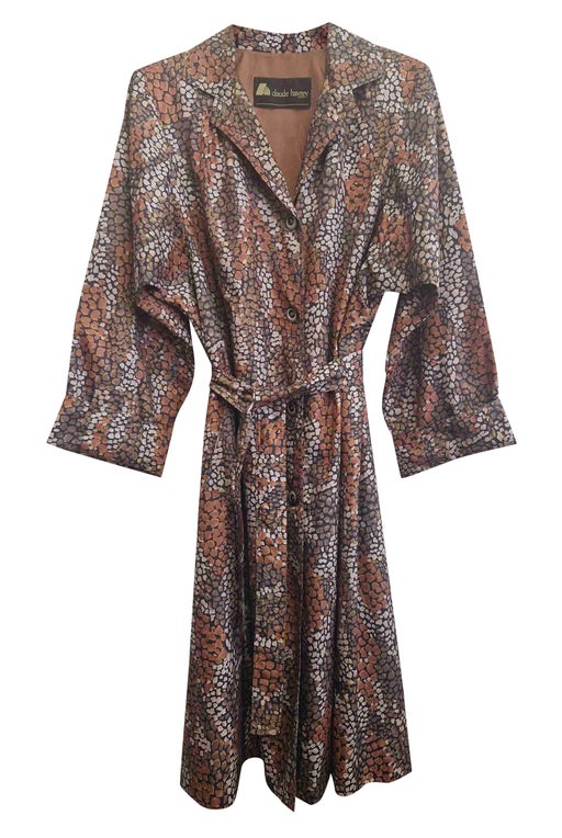 Patterned trench coat