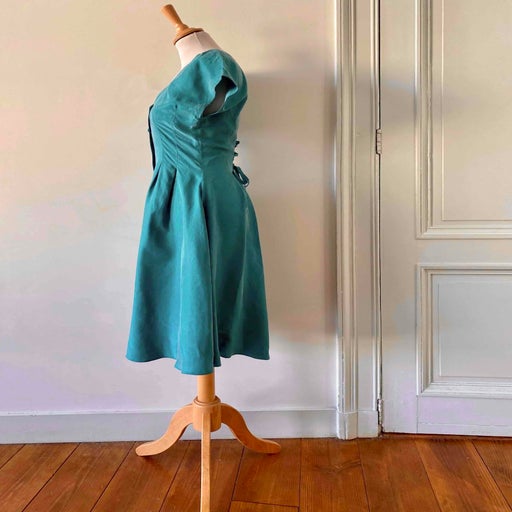 Robe midi en soie 