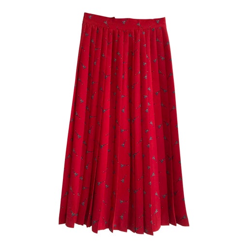 Patterned pleated skirt