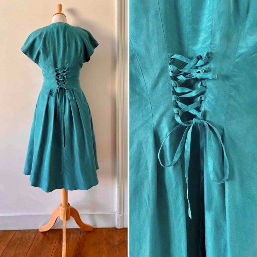 Robe midi en soie 