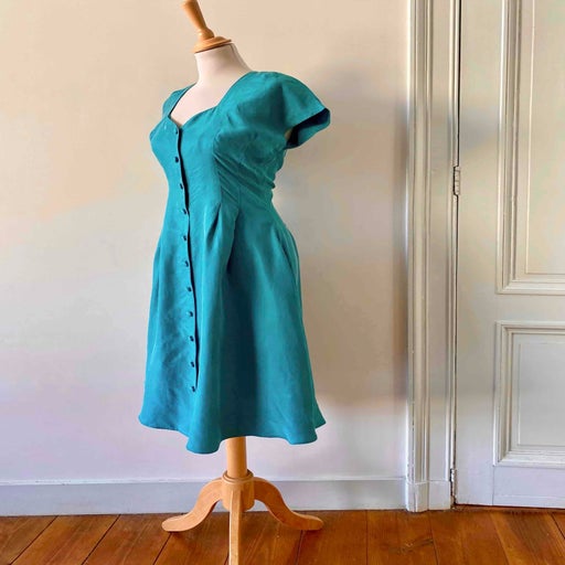 Robe midi en soie 