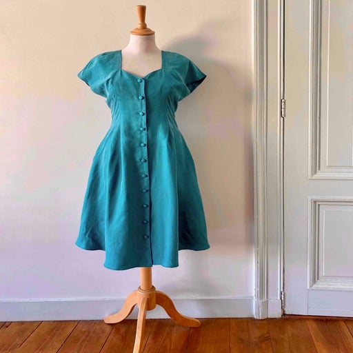 Robe midi en soie 