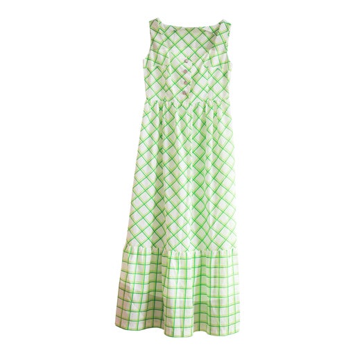 Robe longue à carreaux