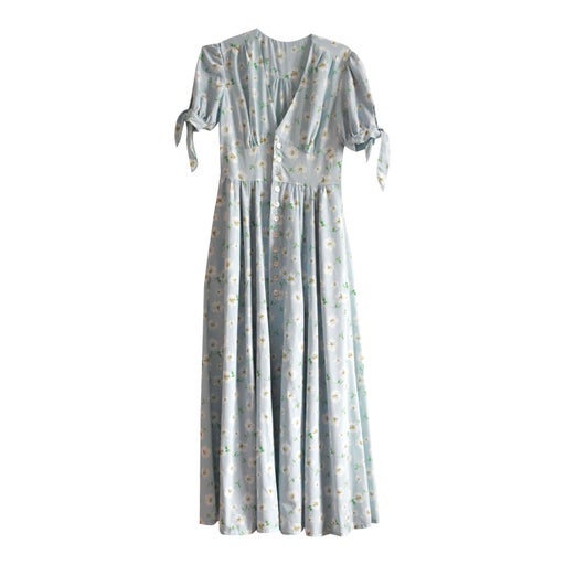 Robe longue à fleurs