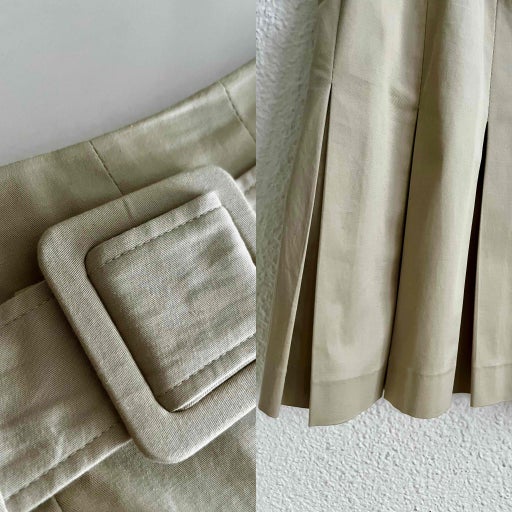 Pleated cotton skirt