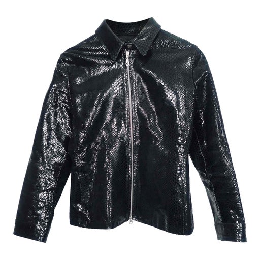 Short leather jacket