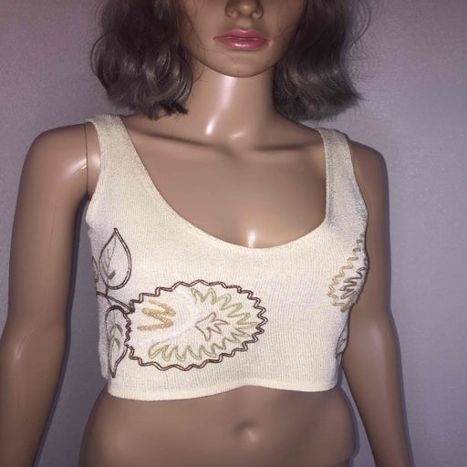 Embroidered crop top