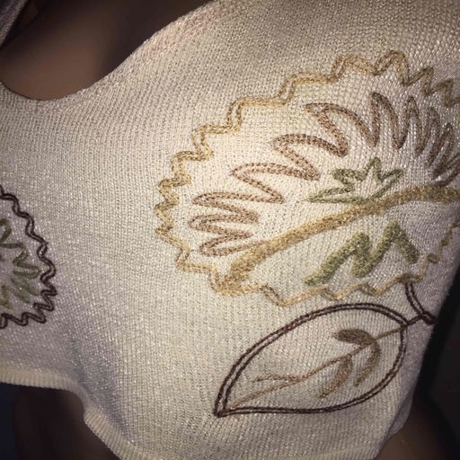 Embroidered crop top