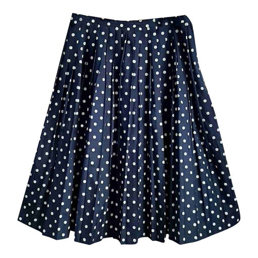 Polka dot pleated skirt