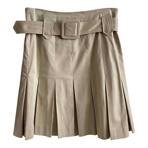 Pleated cotton skirt
