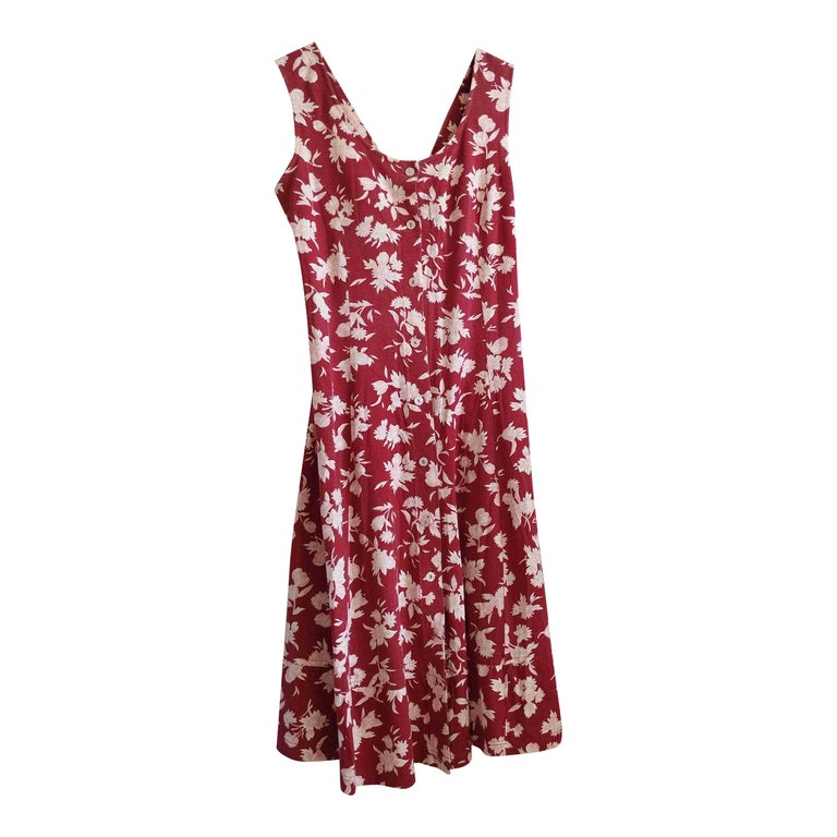 Buttoned floral dress