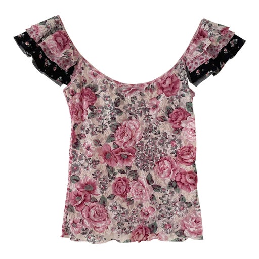 Top à fleurs