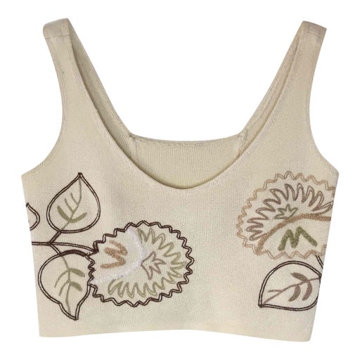 Crop top brodé 
