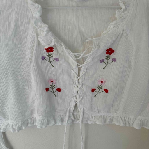 Embroidered crop top