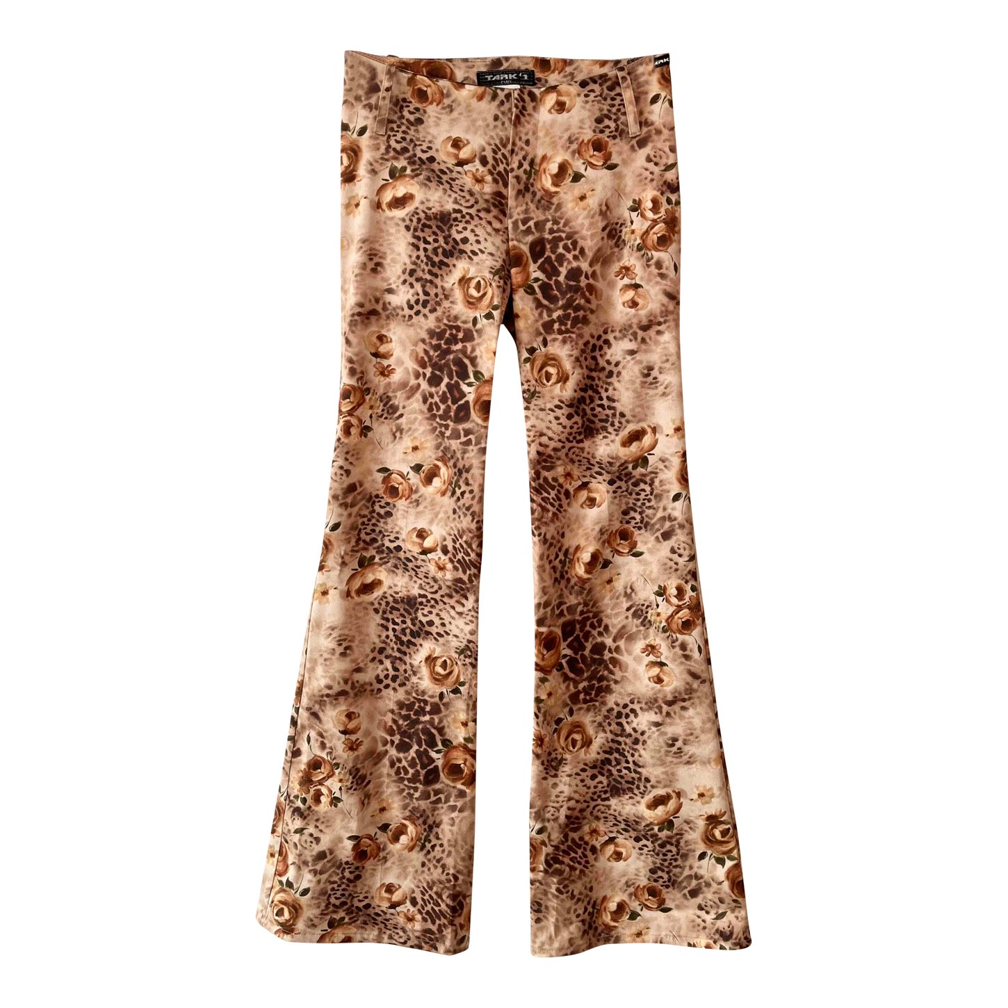 Green & Coral Patterned Flared Trousers – Jessie & Co.