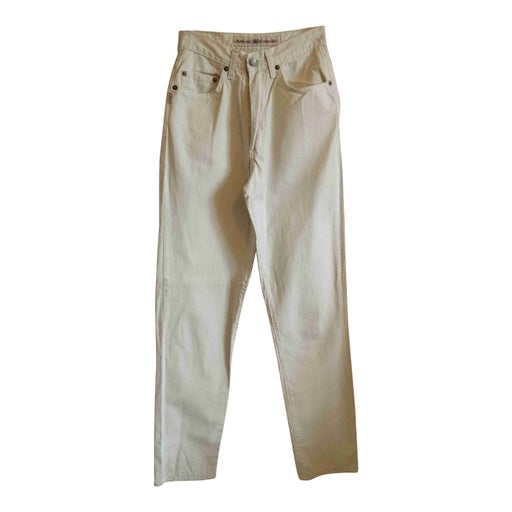 Beige gingham pants
