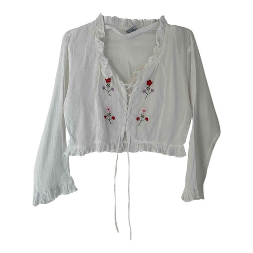 Embroidered crop top