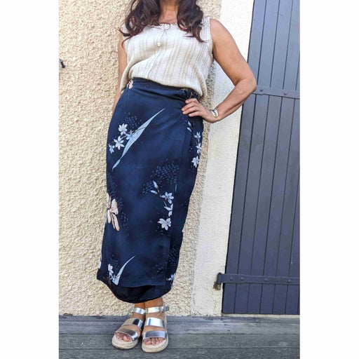 Long wrap skirt