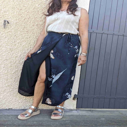 Long wrap skirt