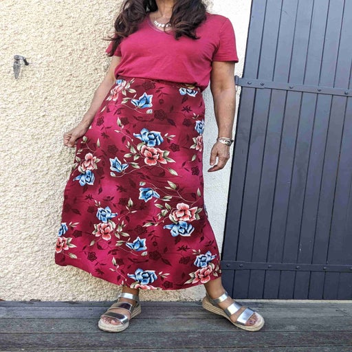 Long floral skirt