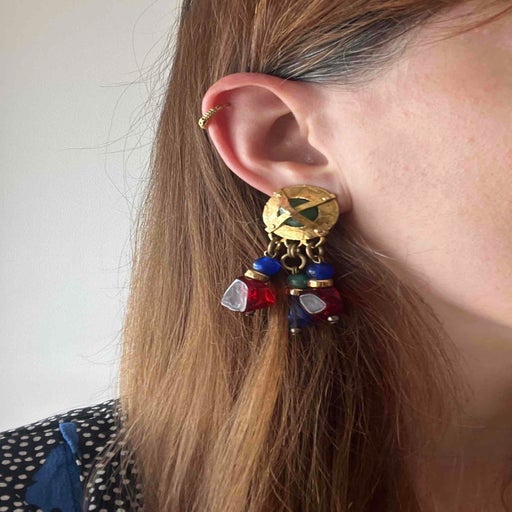 Clip earrings