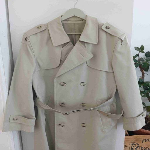 Beige trench coat