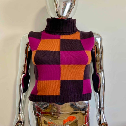 Checked sweater