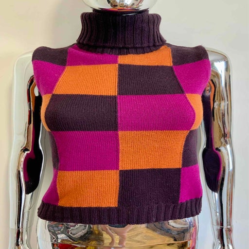 Checked sweater