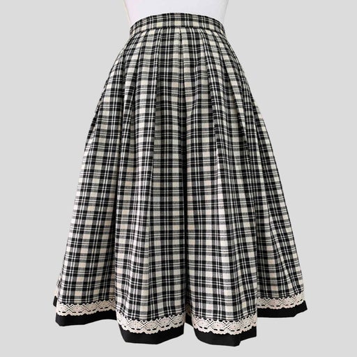 Cotton and linen skirt