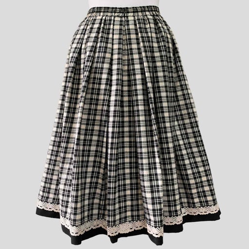 Cotton and linen skirt