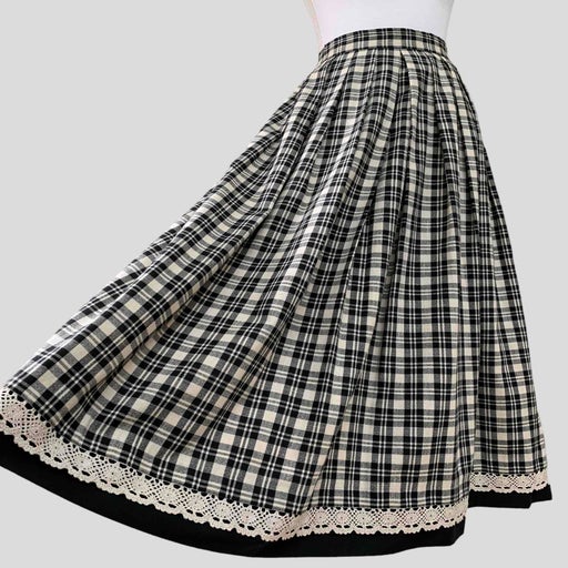 Cotton and linen skirt