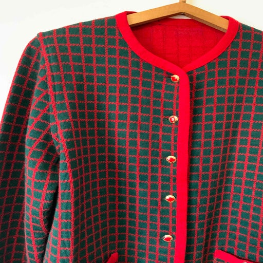 Checked cardigan