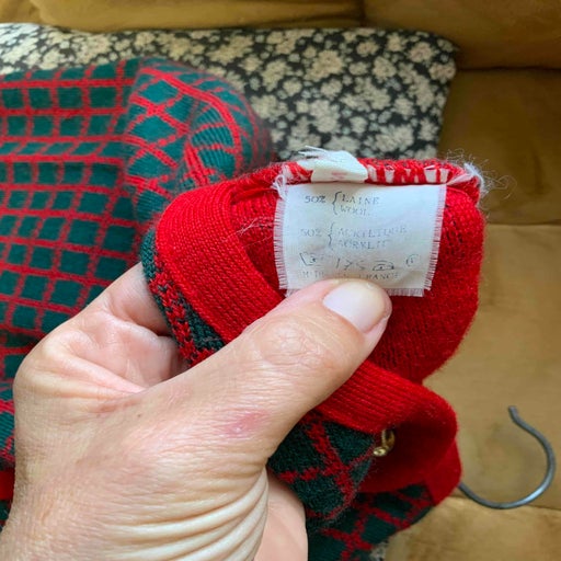 Checked cardigan