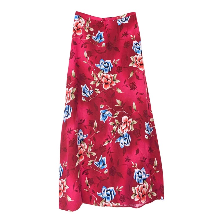Long floral skirt