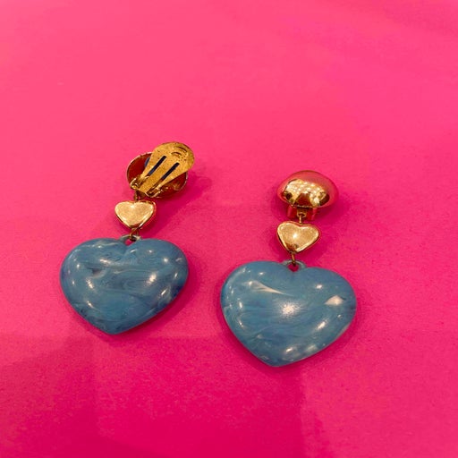 Heart clip earrings
