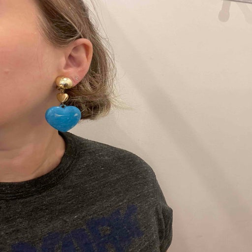 Heart clip earrings