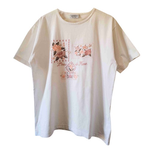 T-shirt embroidered on the front "L'eau de rose", vintage